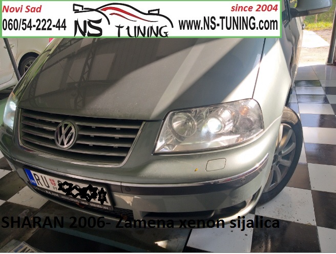 vw sharan 2005 2006 2007 2008 2009 godiste xenon far d2s sijalica ugradnja novi sad tuning